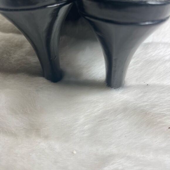 Life Stride black stretchy fabric heels peep toe back adjustable strap s… - Picture 4 of 10